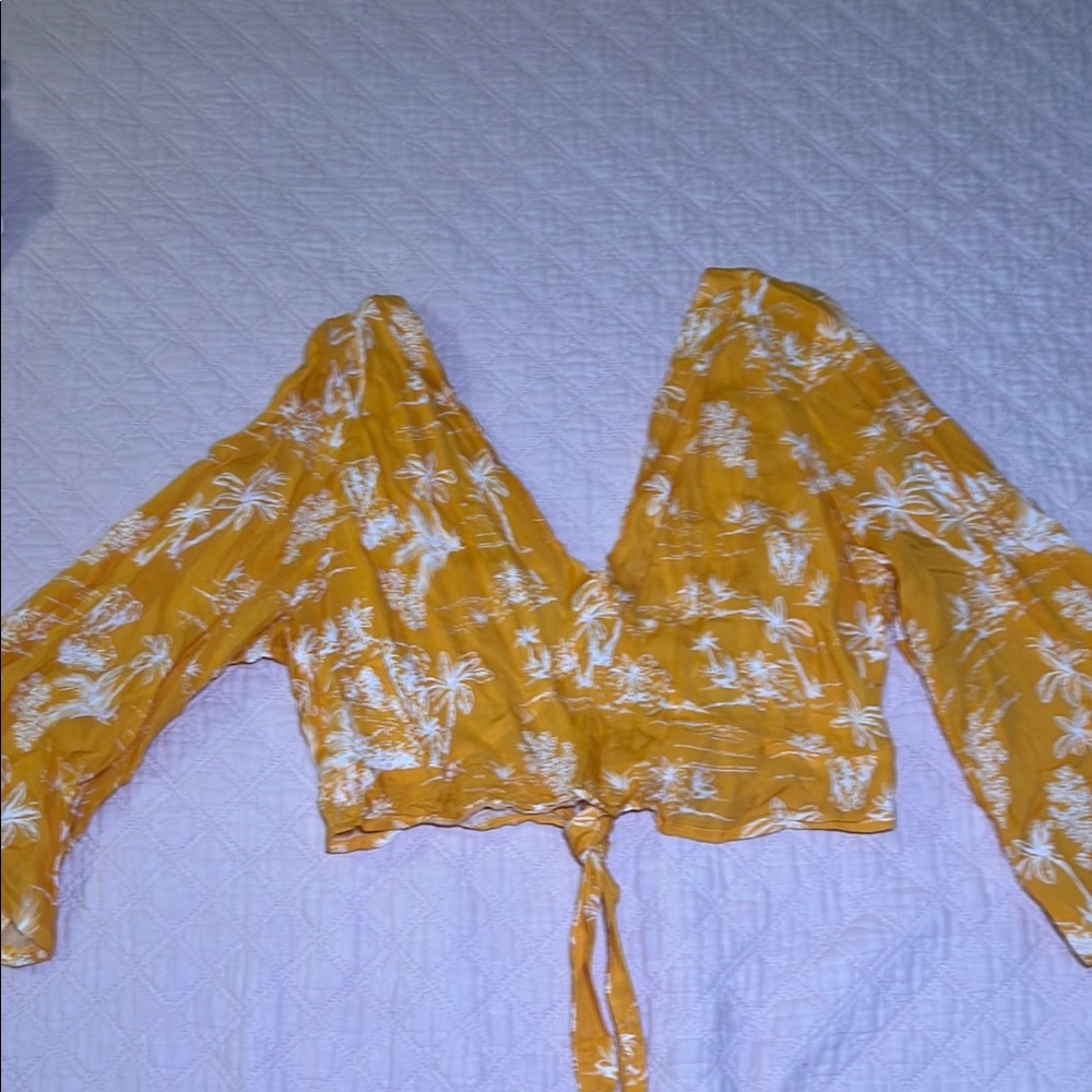 Yellow Floral Women's Top